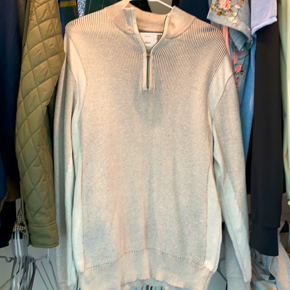 1897 quarter zip, fits very slim, size Large, very attractive color worn once